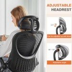 Ergonomic High-Back Office Desk Chair with Wheels