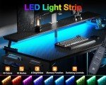 ODK 121 cm L-Shaped Gaming Desk with USB Ports