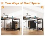 ODK 121 cm L-Shaped Gaming Desk with USB Ports