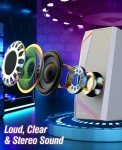 LENRUE USB/USB-C Powered PC Speakers with Headphone Jack