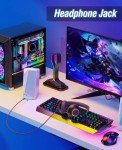 LENRUE USB/USB-C Powered PC Speakers with Headphone Jack
