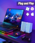 LENRUE USB/USB-C Powered PC Speakers with Headphone Jack