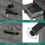 YITAHOME U-Shaped Desk with Power Outlets & LED