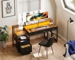 AODK 55 Inch Vintage Computer Desk with Storage