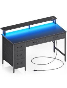 39-Inch Seventable Computer Desk with Power Outlets