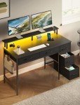 39-Inch Seventable Computer Desk with Power Outlets