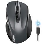 TECKNET Rechargeable Silent Wireless Mouse - Grey