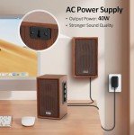 40W Wooden PC Speakers with Strong Bass & Bluetooth