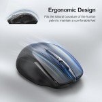 TECKNET Rechargeable Silent Wireless Mouse - Grey