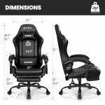 N-GEN Gaming Chair with Footrest and Lumbar Support