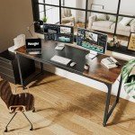 63-Inch Modern Computer Desk with Storage Solutions