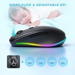 PEIOUS Rechargeable Wireless Mouse with Jiggler Feature