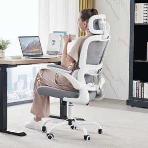 Ergonomic White Office Chair for Comfort & Support