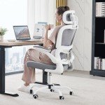 Ergonomic White Office Chair for Comfort & Support