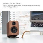 Kanto YU2 Powered Desktop Speakers - Walnut Finish