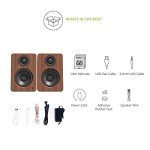 Kanto YU2 Powered Desktop Speakers - Walnut Finish