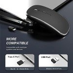 Halpilt Rechargeable Silent Wireless Mouse - Black