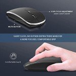 Halpilt Rechargeable Silent Wireless Mouse - Black
