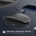 Halpilt Rechargeable Silent Wireless Mouse - Black