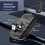 Halpilt Rechargeable Silent Wireless Mouse - Black