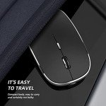 Halpilt Rechargeable Silent Wireless Mouse - Black
