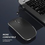 Halpilt Rechargeable Silent Wireless Mouse - Black