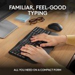 Logitech Wave Keys MK670 Combo, Wireless Ergonomic Keyboard with Signature M550 L Wireless Mouse, Comfortable Natural Typing, Bluetooth, Logi Bolt, for Multi-OS, Windows/Mac - Graphite
