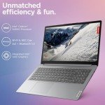 Lenovo IdeaPad 1 Student Laptop Computer, 15.6" FHD Display, Intel Dual Core Processor, 32GB DDR4 RAM, 1TB PCIe SSD, WiFi 6, Bluetooth 5.2, Type-C, Cloud Grey, Windows 11 Pro, Tichang