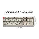 Keychron C2 Full Size Wired Mechanical Keyboard Compatible with Mac, Keychron Brown Switch, 104 Keys ABS Retro Color Keycaps Gaming Keyboard for Windows, USB-C Type-C Braid Cable