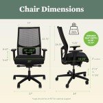 HON Ignition 2.0 Ergonomic Office Chair - Adjustable Tilt, Swivel Wheels, Comfortable for Long Hours - Home Office Desk Chair