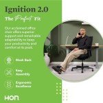 HON Ignition 2.0 Ergonomic Office Chair - Adjustable Tilt, Swivel Wheels, Comfortable for Long Hours - Home Office Desk Chair
