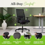 HON Ignition 2.0 Ergonomic Office Chair - Adjustable Tilt, Swivel Wheels, Comfortable for Long Hours - Home Office Desk Chair