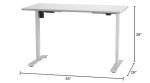 FLEXISPOT EN1 One-Piece Electric White Standing Desk 55 x 28 Inch Desktop Adjustable Height Desk Home Office Computer Workstation Stand up Desk (White Frame + 55" White Top, 2 Packages)