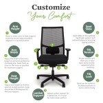 HON Ignition 2.0 Ergonomic Office Chair - Adjustable Tilt, Swivel Wheels, Comfortable for Long Hours - Home Office Desk Chair