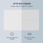 FLEXISPOT EN1 One-Piece Electric White Standing Desk 55 x 28 Inch Desktop Adjustable Height Desk Home Office Computer Workstation Stand up Desk (White Frame + 55" White Top, 2 Packages)