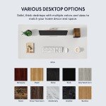 FLEXISPOT EN1 One-Piece Electric White Standing Desk 55 x 28 Inch Desktop Adjustable Height Desk Home Office Computer Workstation Stand up Desk (White Frame + 55" White Top, 2 Packages)