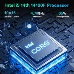 ALCPOK Gaming PC Desktop, Intel Core i5 14400F, RTX 4060, 32GB RAM, 1TB SSD, ARGB Fan, Tower Computer for Gaming and Office