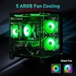 ALCPOK Gaming PC Desktop, Intel Core i5 14400F, RTX 4060, 32GB RAM, 1TB SSD, ARGB Fan, Tower Computer for Gaming and Office