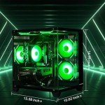 ALCPOK Gaming PC Desktop, Intel Core i5 14400F, RTX 4060, 32GB RAM, 1TB SSD, ARGB Fan, Tower Computer for Gaming and Office