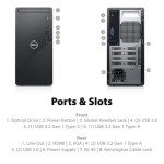 Dell 2021 Inspiron 3891 Desktop PC, Intel Core i3-10105, 16GB RAM, 1TB HDD, WiFi 6, Bluetooth, HDMI, DVD-RW, Wired Keyboard&Mouse, Win 11 Home