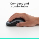 Logitech M185 Wireless Mouse, 2.4GHz with USB Mini Receiver, 12-Month Battery Life, 1000 DPI Optical Tracking, Ambidextrous, Compatible with PC, Mac, Laptop - Blue
