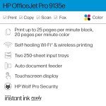 HP OfficeJet Pro 9135e All-in-One Printer, Color, Printer-for-Small Medium Business, Print, Copy, scan, fax, Wireless 3 months of Instant Ink included; Two-Sided Printing; Two-Side