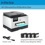 HP OfficeJet Pro 9135e All-in-One Printer, Color, Printer-for-Small Medium Business, Print, Copy, scan, fax, Wireless 3 months of Instant Ink included; Two-Sided Printing; Two-Side
