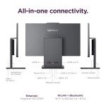 Lenovo ThinkCentre All-in-One Desktop Computer, 24" FHD IPS Display, 5-core Intel U300 Processor, 32GB DDR5, 1TB SSD, USB-C, Wi-Fi 6, HDMI in&Out, Wired KB&Mouse, Windows 11 Pro
