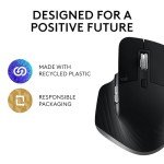 Logitech MX Master 3S for Mac - Wireless Bluetooth Mouse with Ultra-Fast Scrolling, Ergo, 8K DPI, Quiet Clicks, Track on Glass, Customization, USB-C, Apple, iPad - Space Grey