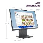 Lenovo ThinkCentre All-in-One Desktop Computer, 24" FHD IPS Display, 5-core Intel U300 Processor, 32GB DDR5, 1TB SSD, USB-C, Wi-Fi 6, HDMI in&Out, Wired KB&Mouse, Windows 11 Pro