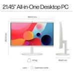 HP 22" All-in-One Desktop Computer for Home and School, Intel Quad-Core Processor (Beat i3-1110G4), FHD Display, 32GB DDR5 RAM, 640GB Storage, WiFi 6, Bluetooth, Business AIO, Windows 11 Pro, AZ-XUT
