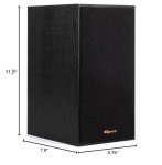 Klipsch R-41M Powerful Detailed Bookshelf Home Speaker Set of 2 Black