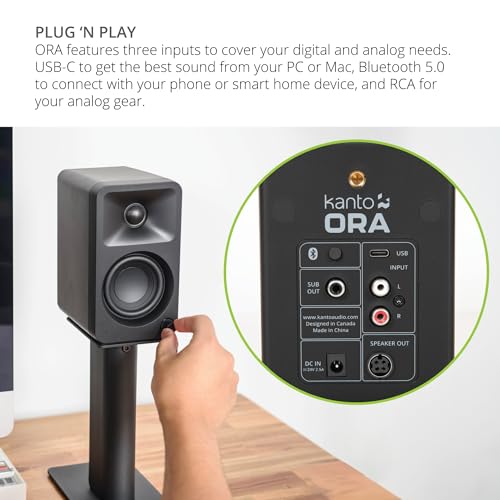 Kanto ORA Bi-Amplified Bluetooth Desktop Speakers