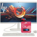 HP All-in-One Desktop| New Version for Business and Personal Use| 22" FHD Display| Intel Celeron Processor| 32GB RAM| 512GB PCIe SSD & 128GB External Drive| HDMI | KB&Mouse| WiFi6| Windows 11